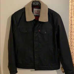 Levi Leather Sherpa Jacket